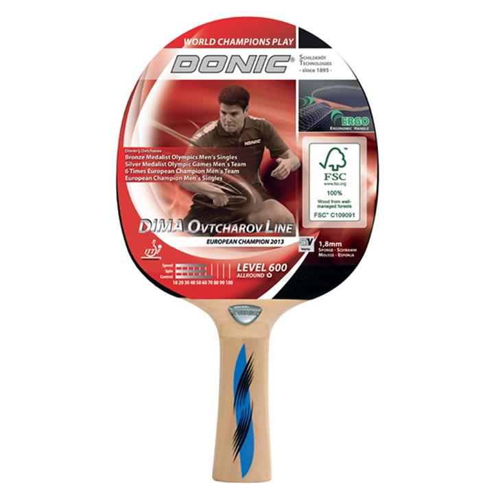 راکت پینگ پنگ دونیک مدل Ovtcharov Line Level 600 Donic Ovtcharov Line Level 600 Ping Pong Racket